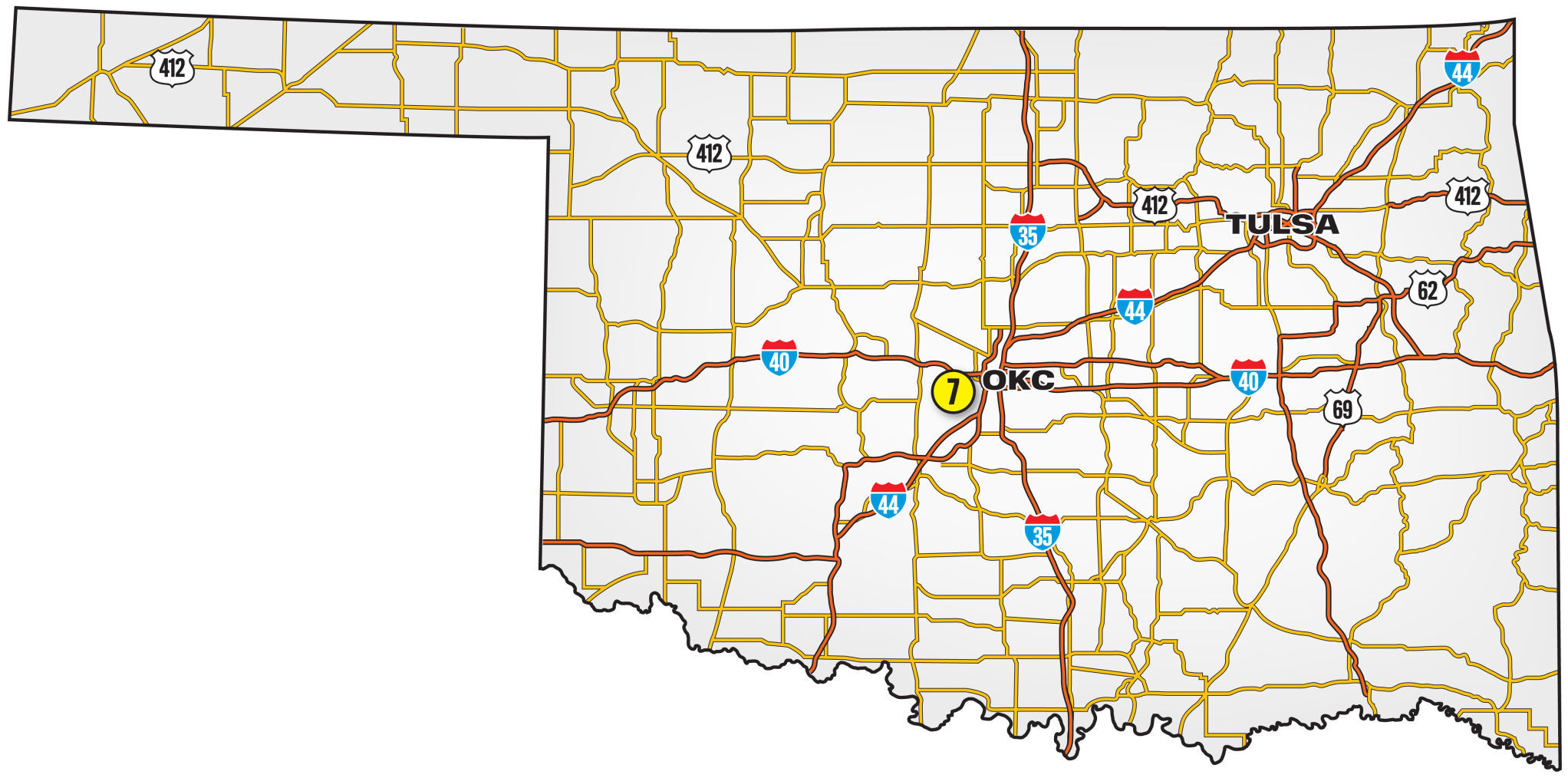 7. I-40, west of El Reno exit (Canadian County)